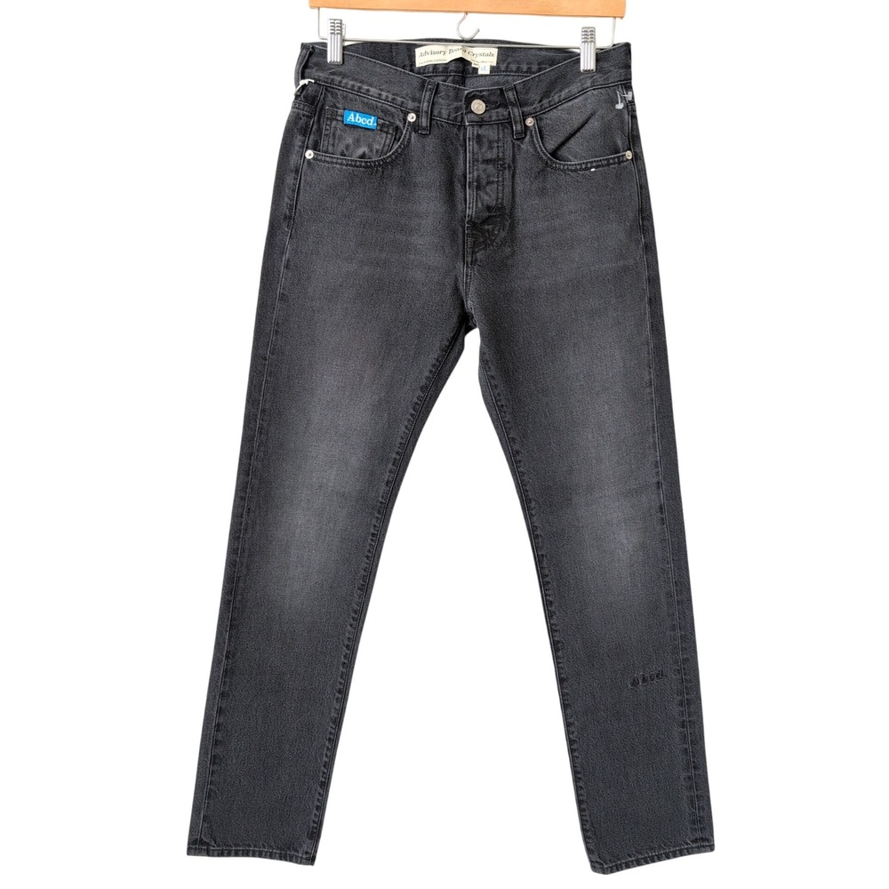 NWT Advisory Board Crystals Abcd Jeans Faded Black Straight Leg‎ Denim 30 Italy